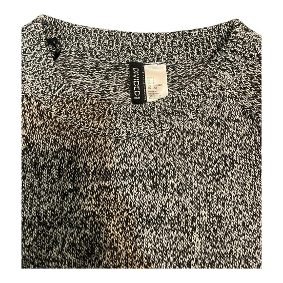 H&M Divided Knit Sweater - Black and White Marled - Picture 5 of 7